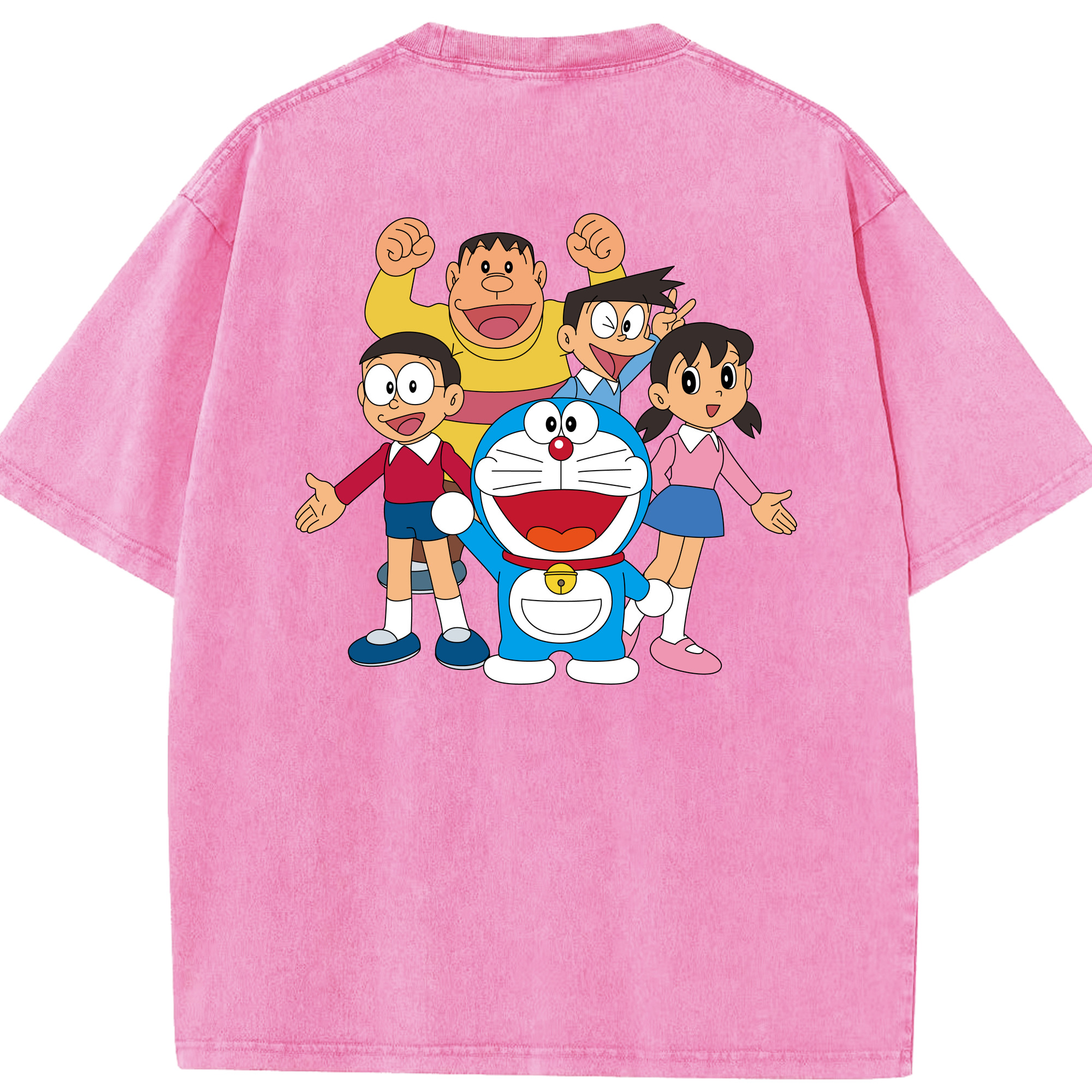 （画像用） ドラえもん 骨川 スネ夫 Doraemon Honekawa Suneo 綿100% ヴィンテージ風 半袖Tシャツ（背面プリント）